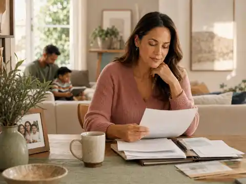 A woman at home reading a letter about a trust